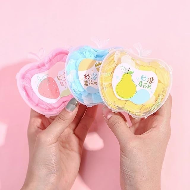 Woffely 2 Pc's Paper Soap Box Mini Portable Travel Soap Paper Disposable Hand Washing Bath Scented Paper Soap for Outdoor, Camping Hiking - Image 5