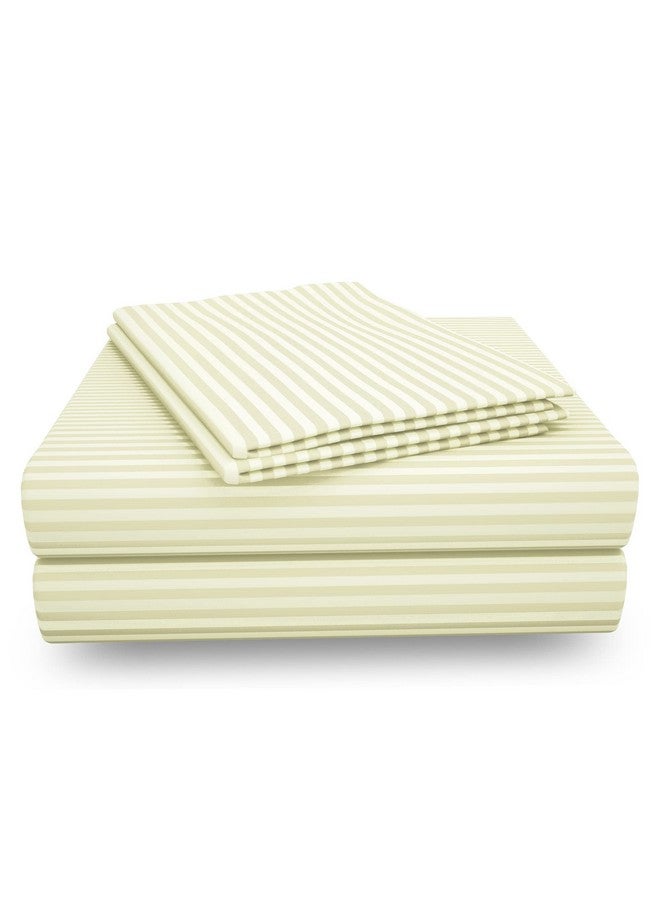 Story@Home Bedsheet for King Size Bed | Cotton Bedsheet | Stripes King Size Bed Sheet Cotton with 2 King Size Pillow Covers (270 x 270cm, Off White) King bedsheet | Perfect for Home Decor | 300TC - Image 4