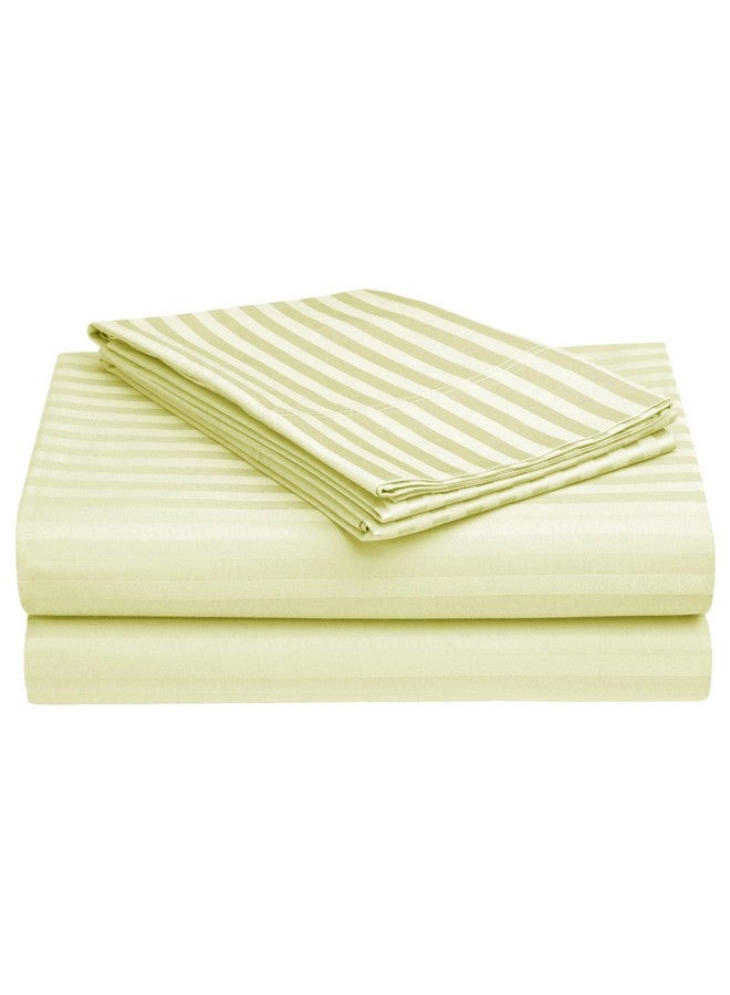 Story@Home Bedsheet for King Size Bed | Cotton Bedsheet | Stripes King Size Bed Sheet Cotton with 2 King Size Pillow Covers (270 x 270cm, Off White) King bedsheet | Perfect for Home Decor | 300TC - Image 1