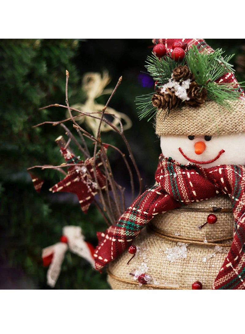 SYOSI 2 Rolls Burlap Ribbon Jute Hessian Ribbon Wired Ribbon C hristmas Wrapping Ribbon for C hristmas Crafts Decoration, Floral Bows Craft 4CM*5MRoll - Image 3