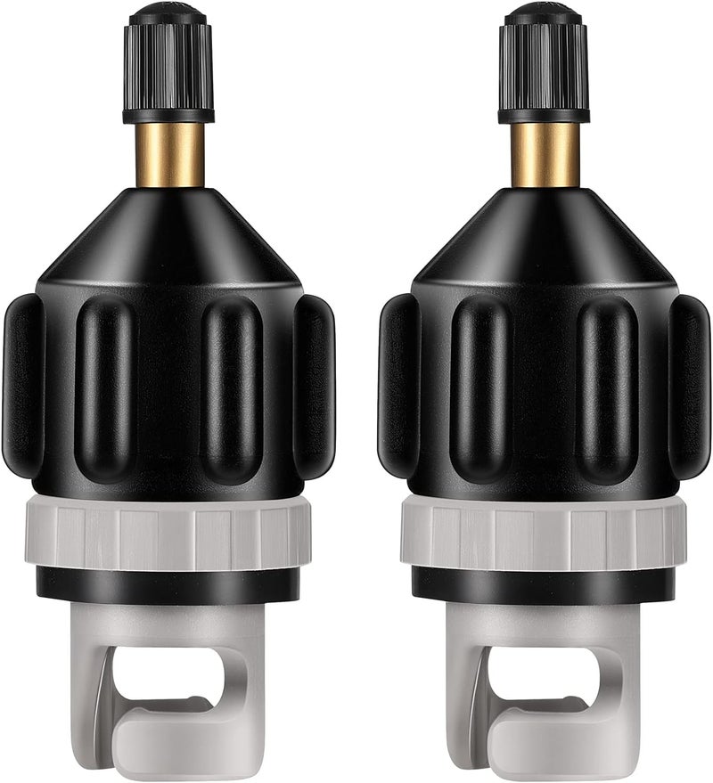 Shappy 2 Pieces Inflatable Boat SUP Pump Adaptor Air Pump Converter Air Valve Adapter Conventional Air Pump Adapter Pumping Head Connector for Inflatable Kayak Stand Up Paddle Board - Image 1