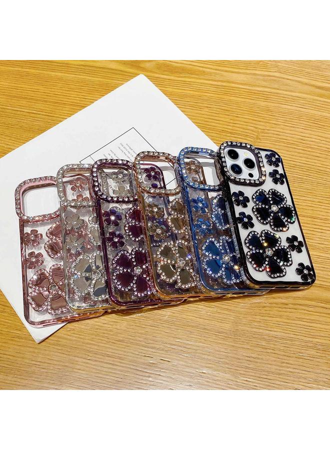 اس-توب جراب لهاتف iPhone 13 مصنوع من مادة TPU بتصميم زهرة مطلية بالكهرباء - Image 2