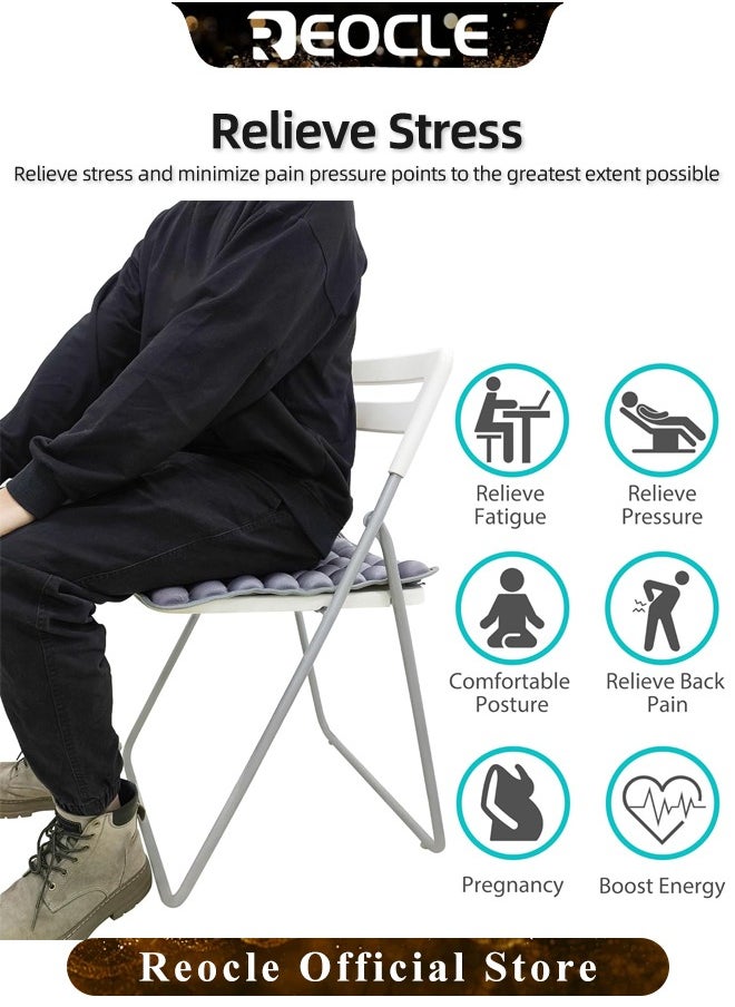 REOCLE - Air Cushion Inflatable Seat Cushions 14 x 14 inch Comfortable Waffle Pads Pressure Sore Cushions for Pressure Relief & Bed Sore - Image 1