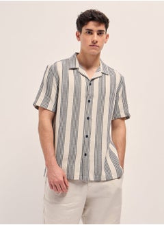 Cotton Shirt for Men | Slim Fit, Short Sleeve, Casual or Formal Button-Down | Soft, Breathable Fabric for Work, Everyday, & All-Season Wear in Stylish