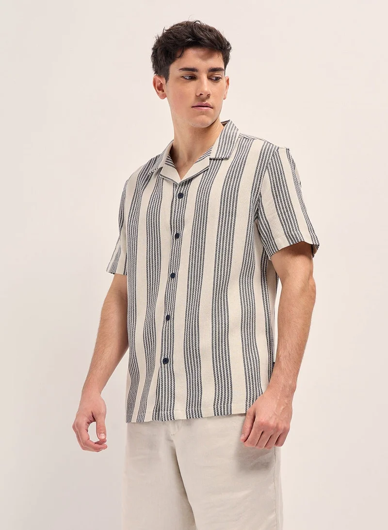Cotton Shirt for Men | Slim Fit, Short Sleeve, Casual or Formal Button-Down | Soft, Breathable Fabric for Work, Everyday, & All-Season Wear in Stylish