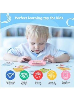 Generic Arabic English Learning Toys,510 Words Baby Talking Flash Cards, Preschool Learning Toy for Toddlers, Speech Therapy Montessori Toys for 3-6 Year Old Boys Girls Birthday Gifts(Pink)  - Image 5