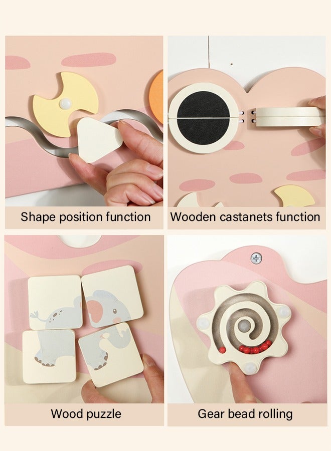 JSAITOYS Early Childhood Education Wooden Toy Small Animal Wall Game Decorative Pendant - Image 5