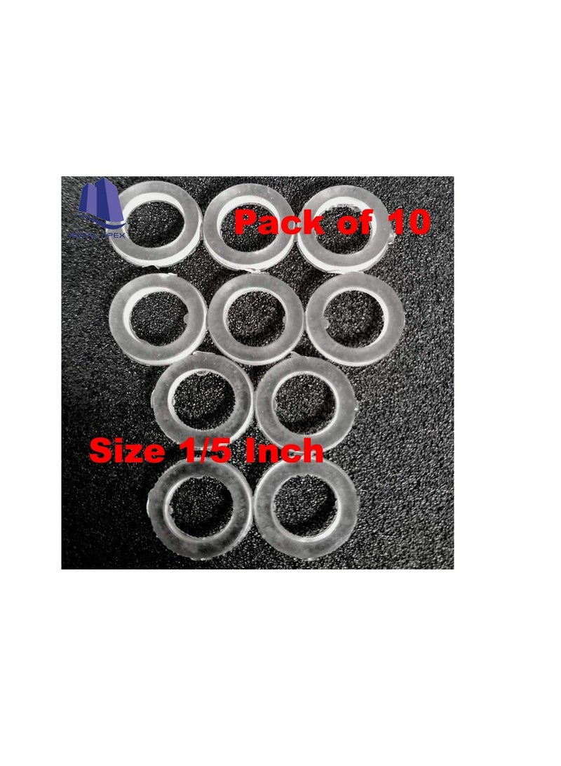 Bidet Shattaf Nylon Rubber Washer Circular Round Gasket Ring for Bathroom Shower Tap & Plumbing etc (Pack of 10, 1/2 Inch) - Image 2