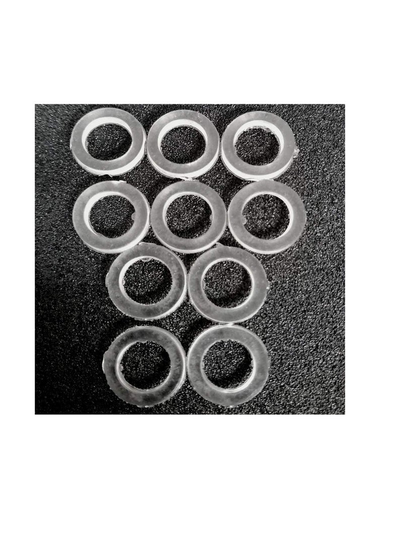 Bidet Shattaf Nylon Rubber Washer Circular Round Gasket Ring for Bathroom Shower Tap & Plumbing etc (Pack of 10, 1/2 Inch) - Image 1