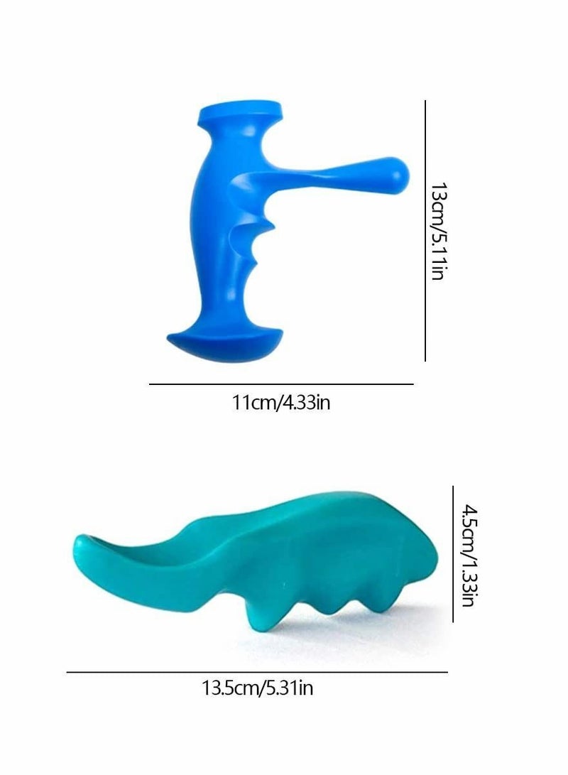 Y&D Deep Tissue Massage Tool, Hand Held Tool Manual Easy Palm Fit Effective Plastic Trigger Point Massager for Gentle Pressure 4 Pieces  - Image 4