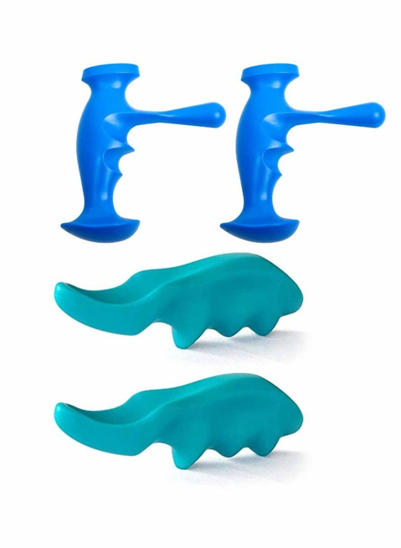 Y&D Deep Tissue Massage Tool, Hand Held Tool Manual Easy Palm Fit Effective Plastic Trigger Point Massager for Gentle Pressure 4 Pieces  - Image 1