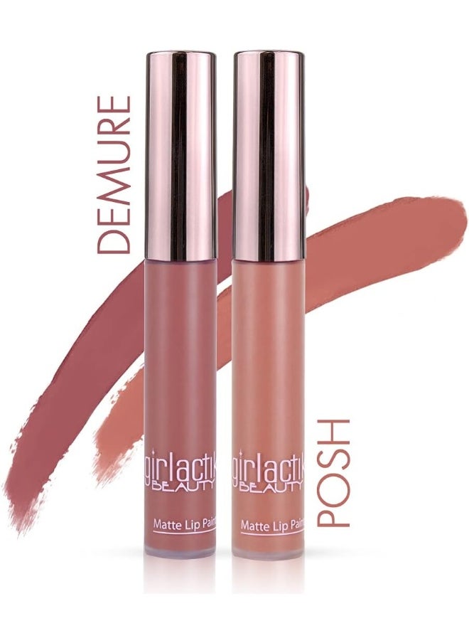 girlactik - Usa. Matte Lip Liquid In Nude Shade. Longwear, Pigmented & Non-Drying Lipstick. - Posh - Image 1