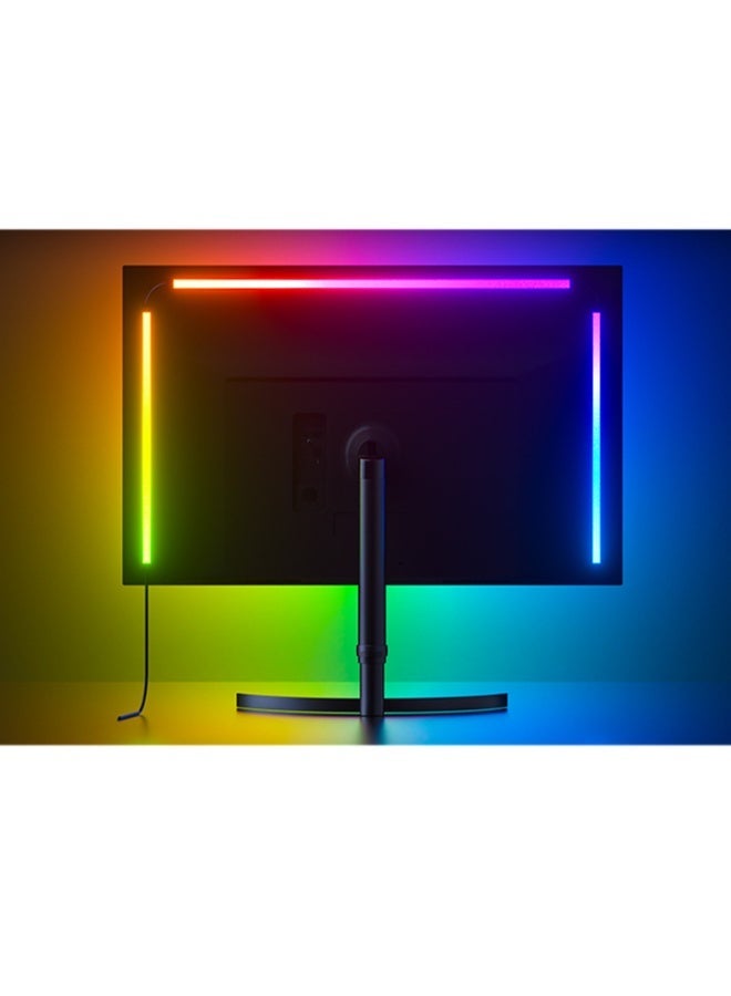 فلاشهوك شريط إضاءة LED للشاشة | إضاءة خلفية RGB للشاشة | مزامنة الشاشة/مزامنة الموسيقى | متوافق مع شاشات الكمبيوتر مقاس 27 بوصة | يعمل عبر USB مع إمكانية التحكم بواسطة برنامج | إضاءة محيطية للألعاب - Image 1