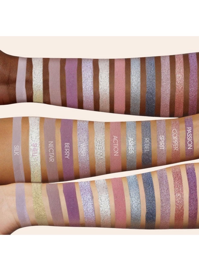 Lamora Nude Pink Eyeshadow Palette 12 Rose Highly Pigmented Shimmer & Matte Shades Travel Size Makeup Palette With Mirror - Image 3