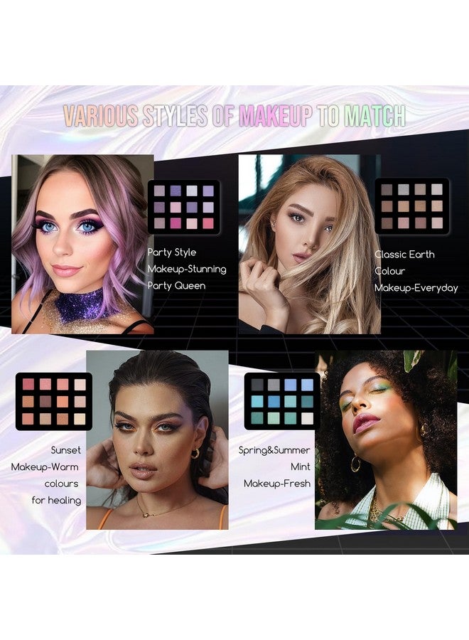 COLOR NYMPH All In One Makeup Kits For Teens Girl Beginner With Hand Bag Included 54 Colors Eyeshadow Blush Bronzer Highlighter Concealer Lipgloss Eyeliner Lipliner(Green) - Image 3