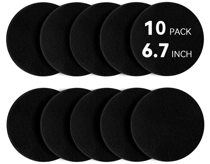 Buoauha 10 Pack Charcoal Filters for Compost Bucket, Compost Filters for Countertop Bin, Odor-Absorbing Activated Charcoal Replacement for Kitchen, Home Bucket Compost Bin Refill, 6.7 Inch - Image 1