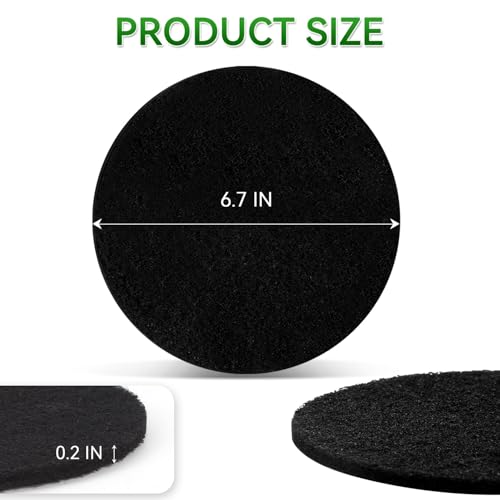 Buoauha 10 Pack Charcoal Filters for Compost Bucket, Compost Filters for Countertop Bin, Odor-Absorbing Activated Charcoal Replacement for Kitchen, Home Bucket Compost Bin Refill, 6.7 Inch - Image 2