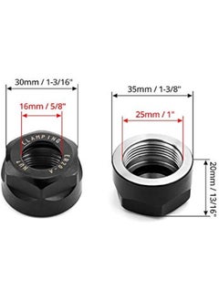 Arabest ER20 A Collet Clamping Nuts for CNC Milling Chuck Holder Lathe, 4 Pack (Black)  - Image 5