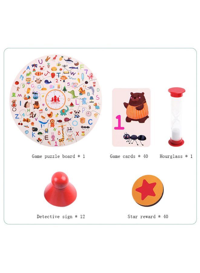 ألعاب تعليمية مبكرة من مونتيسوري - لغز خشبي تفاعلي بين الوالدين والأطفال - لعبة ذاكرة للبحث عن المحققين للأطفال - Image 3