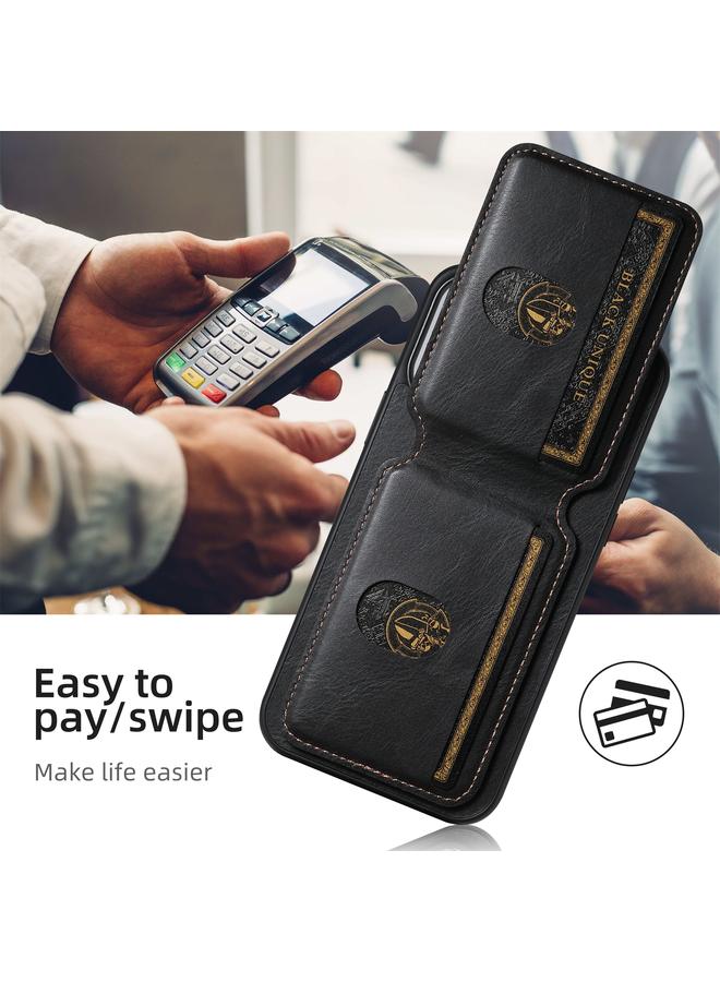 Suteni Case For iPhone 16 Pro H02 Leather Wallet Stand Back Phone Case - Image 5