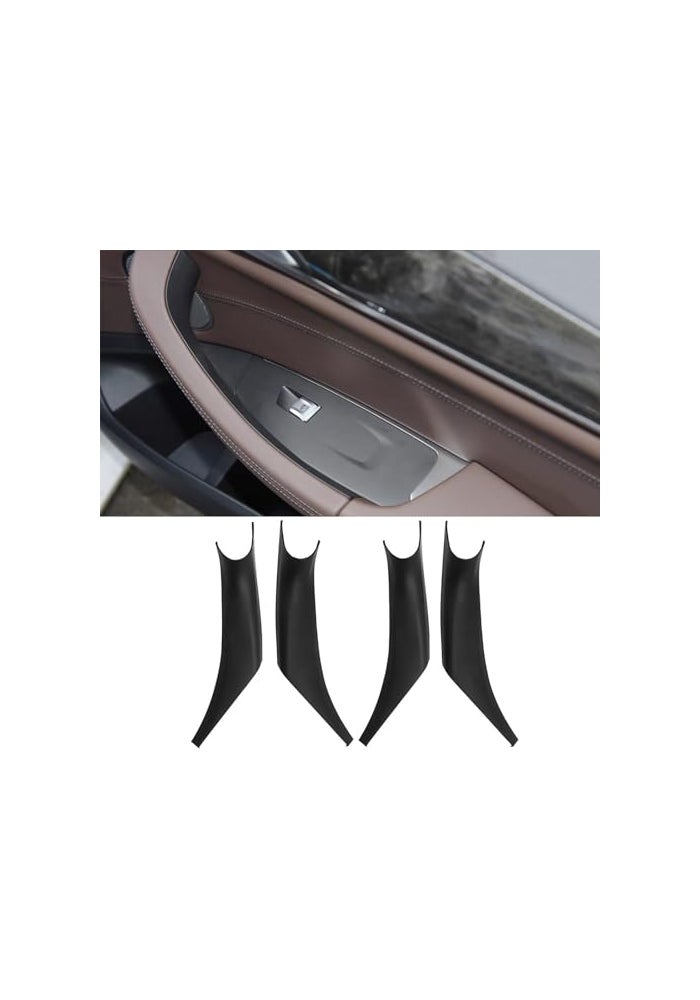 CHUANGHUI 4PCS Car Door Pull Cover Fit for BMW X3 G01 20182023 X4 G02 20192024 Interior Door Handle Protective Decorate Covers 20i 30i 30e Black - Image 1