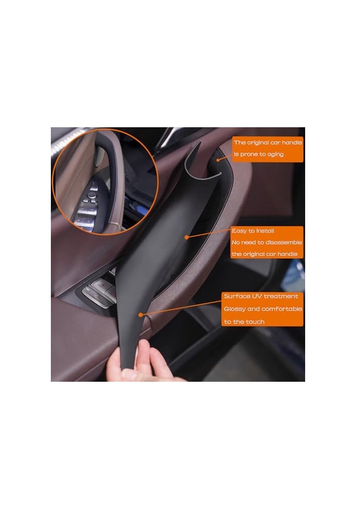 CHUANGHUI 4PCS Car Door Pull Cover Fit for BMW X3 G01 20182023 X4 G02 20192024 Interior Door Handle Protective Decorate Covers 20i 30i 30e Black - Image 3