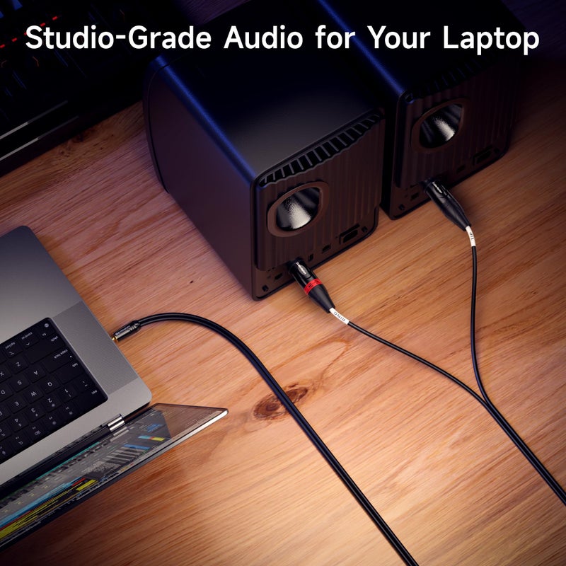 Cable Matters 3.5mm 1/8 Inch TRS to 2 XLR Cable 3 ft, Male to Male Aux to Dual XLR Breakout Cable - Image 4