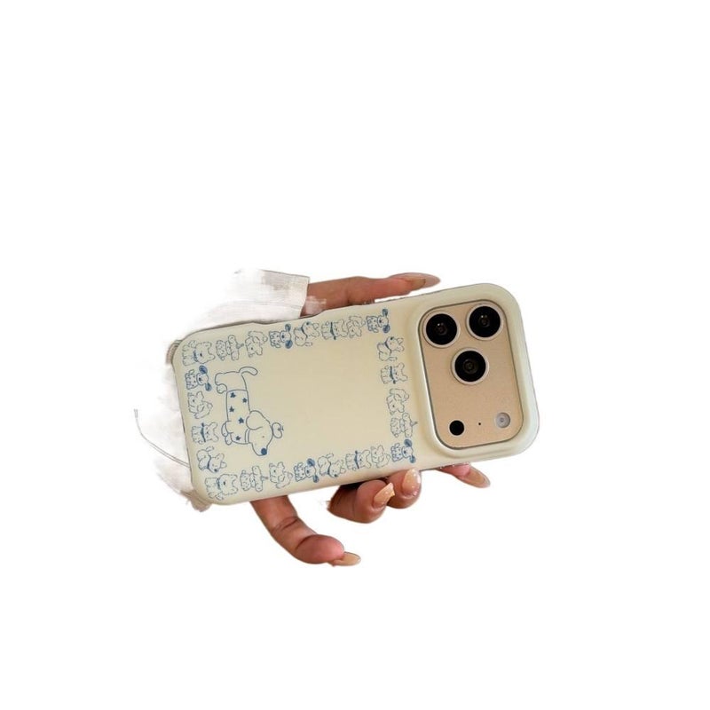 MS TPU Protective Case for iPhone 16 / 16 Plus / 16 Pro / 16 Pro Max with Line Dachshund Pattern and Kickstand plus Shockproof plus Strong Magnetic in Line Dachshund - Image 3
