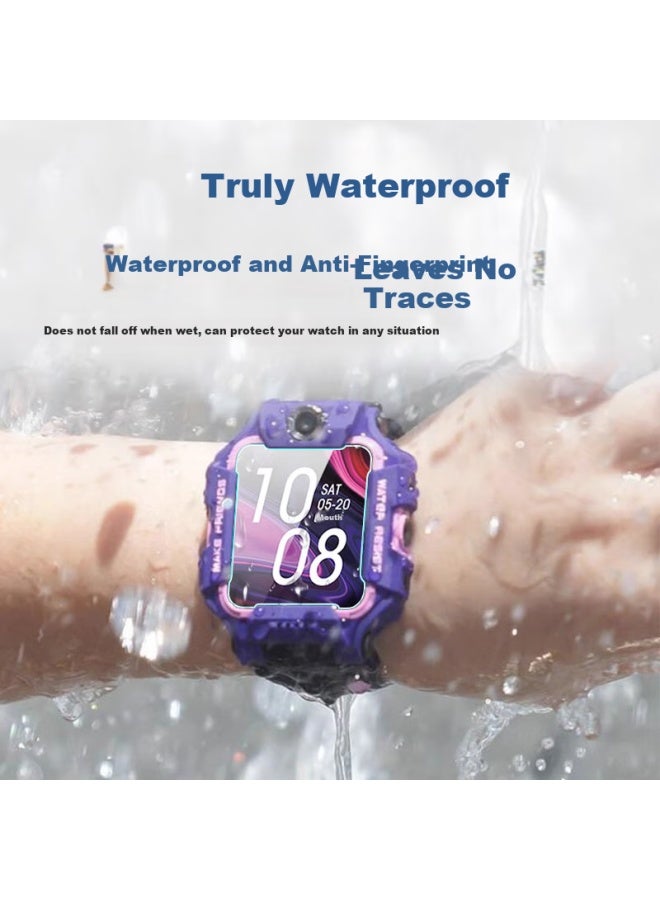 Langling حامي شاشة زجاج مقوى لساعة Huawei Children's Watch 4pro، حماية عيون احترافية تغطية كاملة للشاشة مضاد للضوء الأزرق امتصاص تلقائي مضاد للبصمات - Image 5