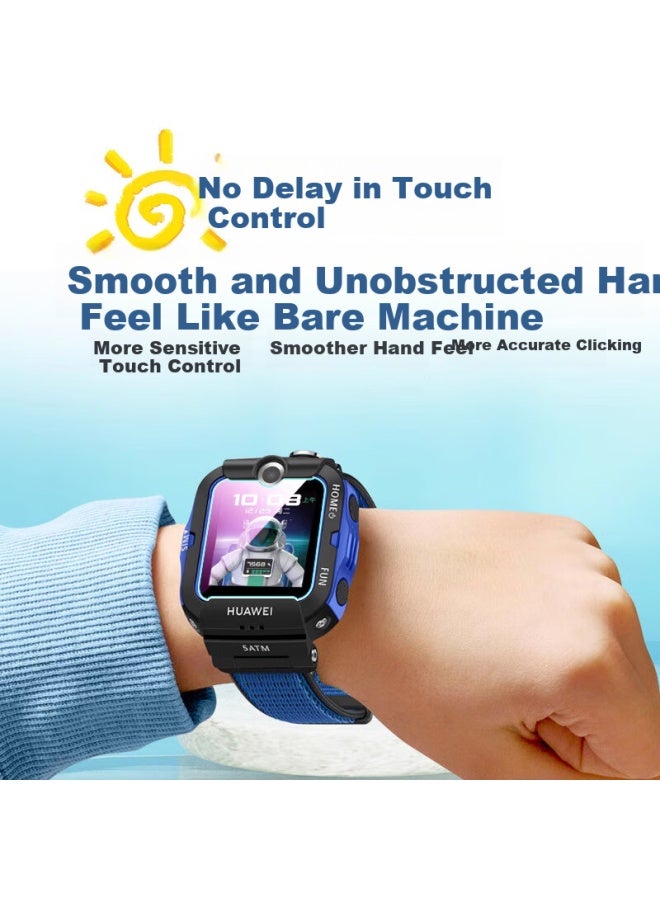 Langling حامي شاشة زجاج مقوى لساعة Huawei Children's Watch 4pro، حماية عيون احترافية تغطية كاملة للشاشة مضاد للضوء الأزرق امتصاص تلقائي مضاد للبصمات - Image 4