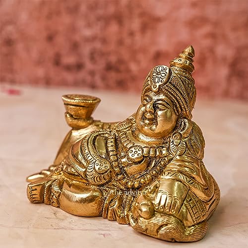 The Advitya Brass Kuber Statue for Vastu|Brass Kuber Idol|Kuber Murti|Kubera Statue for Wealth Prosperity, Pooja, Temple, Home, Office, Business, Good Luck Gift (Model 1) - Image 2