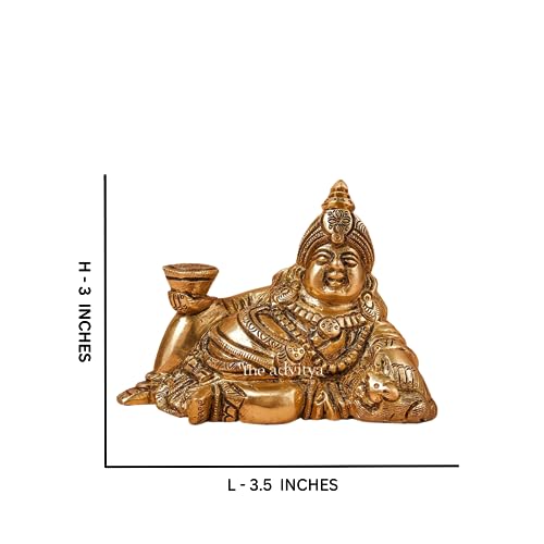 The Advitya Brass Kuber Statue for Vastu|Brass Kuber Idol|Kuber Murti|Kubera Statue for Wealth Prosperity, Pooja, Temple, Home, Office, Business, Good Luck Gift (Model 1) - Image 4