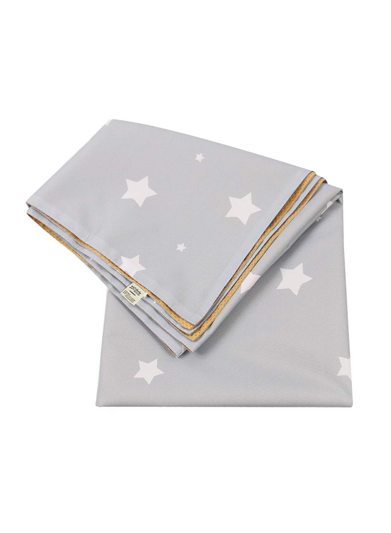 Splat Mat for Under High Chair/Arts/Crafts, Washable Baby Spill Mat Waterproof Anti-slip Floor Splash Mat, Portable Play Mat and Table Cloth (Star, 51") - Image 1
