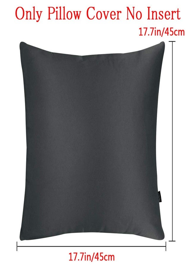 Faylapa 4 Pack Satin Throw Pillow Cases,Black Heavy Silk Satin Decorative Pillow Covers Solid Dyed Soft Pillow Cover Home Decor,18" x 18" (Case ONLY) - Image 4