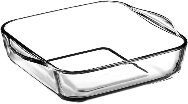 Pasabache Borcam Square Glass Baking Dish – 1950 ml – Heat-Resistant Oven Tray (Clear) - Image 1