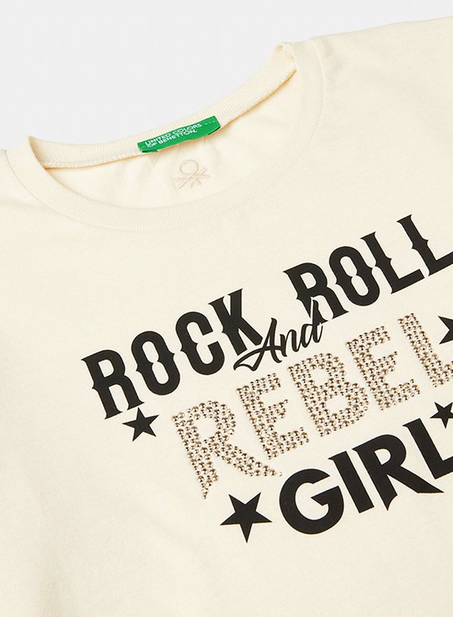 Benetton T-shirt with stud applique  - Image 3