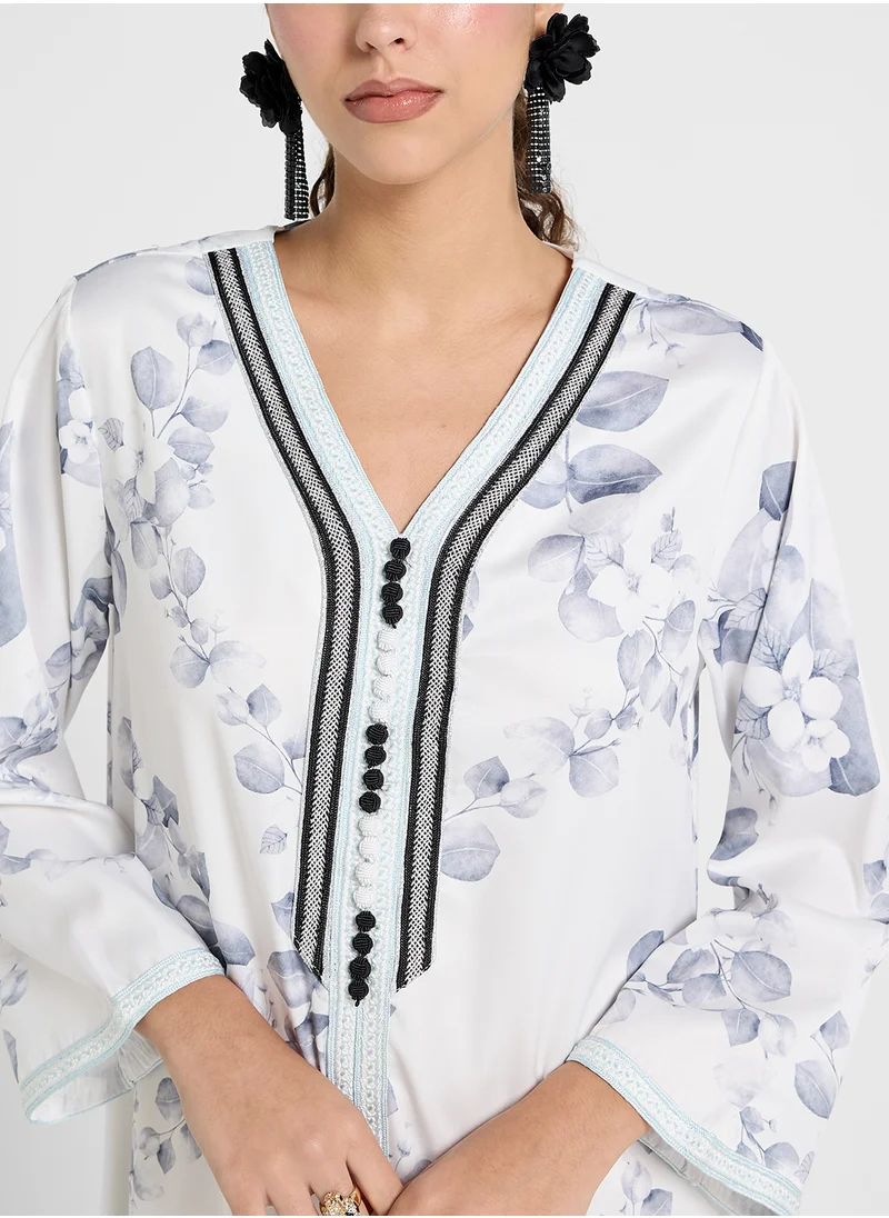 خزانة Floral Print Dress