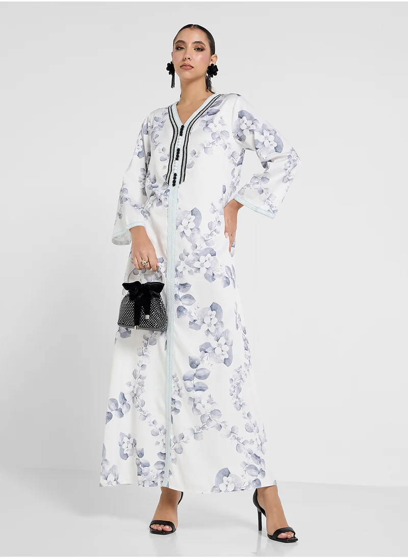خزانة Floral Print Dress