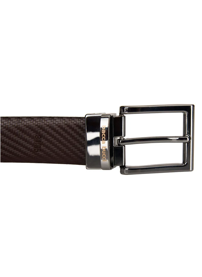 Bacca Bucci  Men's Reversible Black and Brown Leather Solid Belt for Men | Best Price UAE