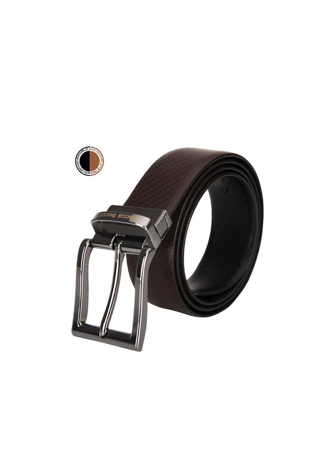 Bacca Bucci  Men's Reversible Black and Brown Leather Solid Belt for Men | Best Price UAE
