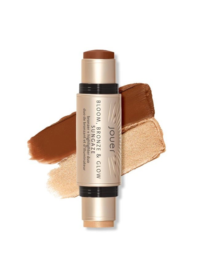 Jouer Bloom, Bronze & Glow Bronzer + Highlighter Duo - Hydrating Cream Formula - Natural Glow - Beauty Cosmetics - Paraben, Gluten & Cruelty Free - Vegan Friendly - Image 1