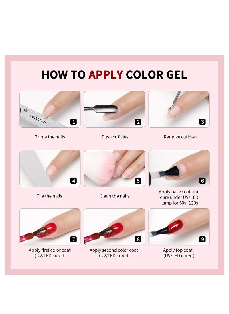 Remy Belle Gel Nail Polish Set 2 x 11 ml, Clear Pink and Latte, Requires Curing Nails Under UV Light or LED Lamp  - Image 3