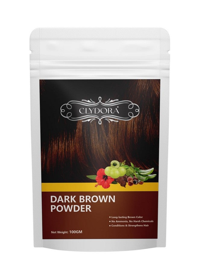 CLYDORA Natural Brown Powder | Natural And Herbal Long Lasting Brown Color | Herbal Care With Henna Conditioning And Makes Strengthens Hair, Softer, Shiner And Helps To Enhance Hair Color (100gm) - Image 1