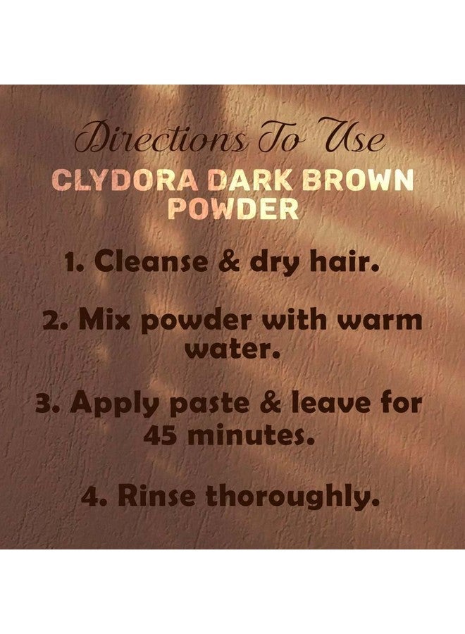 CLYDORA Natural Brown Powder | Natural And Herbal Long Lasting Brown Color | Herbal Care With Henna Conditioning And Makes Strengthens Hair, Softer, Shiner And Helps To Enhance Hair Color (100gm) - Image 4