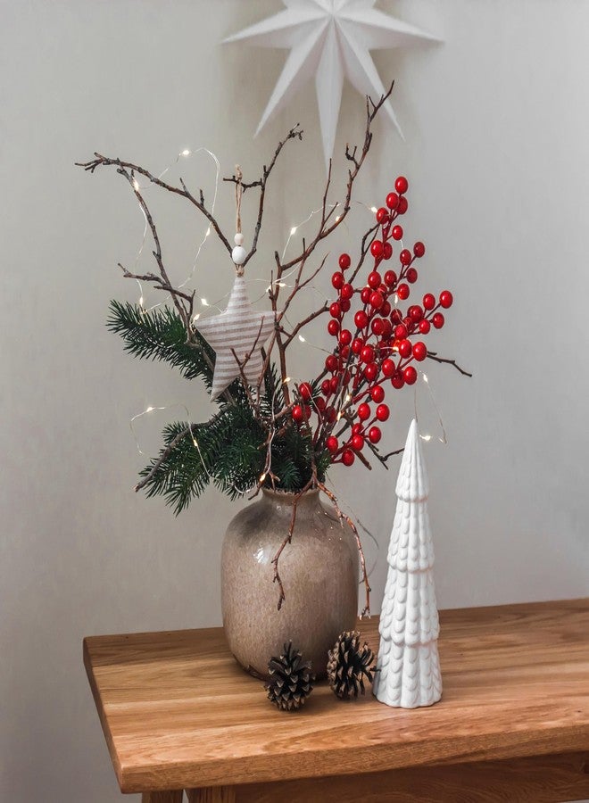 himmel 35 Pack Christmas Tree Decorations,9 inch Artificial Red Berry Stems,Red Berries Christmas Decor Christmas Tree Decorations Crafts Wedding Holiday Season Winter Décor Home Decor - Image 4