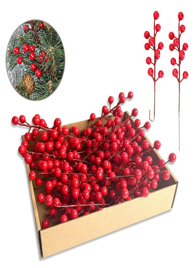himmel 35 Pack Christmas Tree Decorations,9 inch Artificial Red Berry Stems,Red Berries Christmas Decor Christmas Tree Decorations Crafts Wedding Holiday Season Winter Décor Home Decor - Image 1