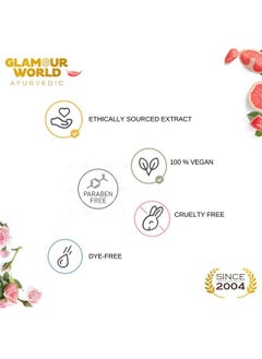 GLAMOUR WORLD Ayurvedic Glow Rose & Glow Milk Body Wash; An Antimicrobial Gentle Body Wash That Cleanses Skin Keeping It Hydrated Soft And Refreshed.; Enriched With Aloe Vera ; Rose  - Image 5