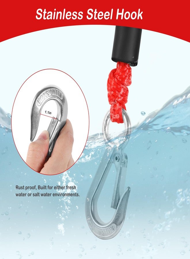 YAXSHIMU Self Centering Tow Harness for Watersports with Foat Ball, Heavy Duty Boat Tow Harness with 2 Permanent Antirust Stainless Steel Rider (24FT Red with foat Ball) - Image 4