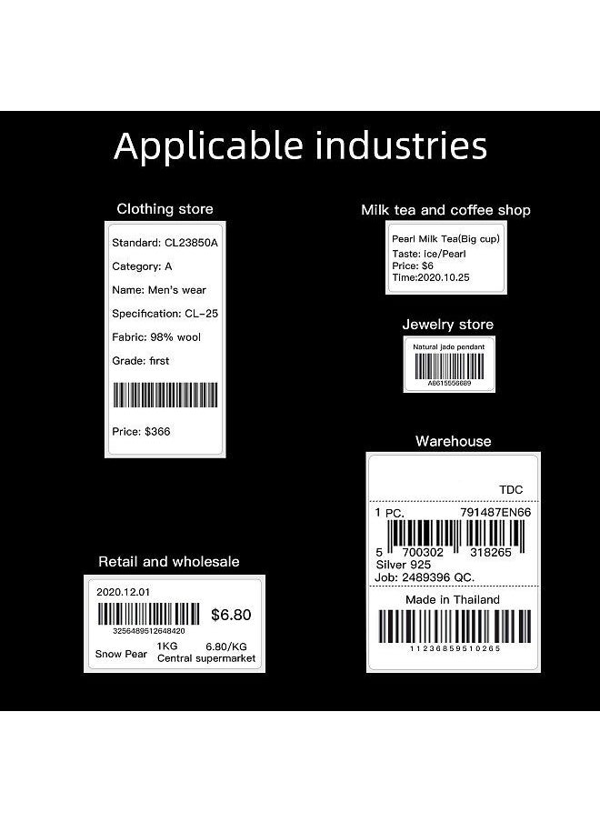 Generic - Waterproof Thermal Labels Self-adhesive Label Stickers 2.0x1.2 Inch Shipping Labels for Printer Bottles Office Supplies Clothing Stores Compatible with Printer B11/B21/B3S etc. - Image 1