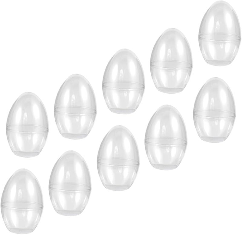 10Pcs Clear Egg Shaped Candy Boxes For Wedding Easter Party Elegant Storage Packaging - Image 1